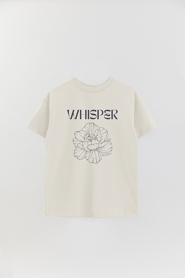 REMERA OVER ESTAMPADA PEONIES WHISPER
