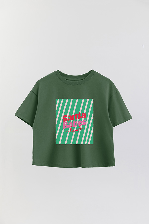 REMERA CROP SANTA BABES CLUB