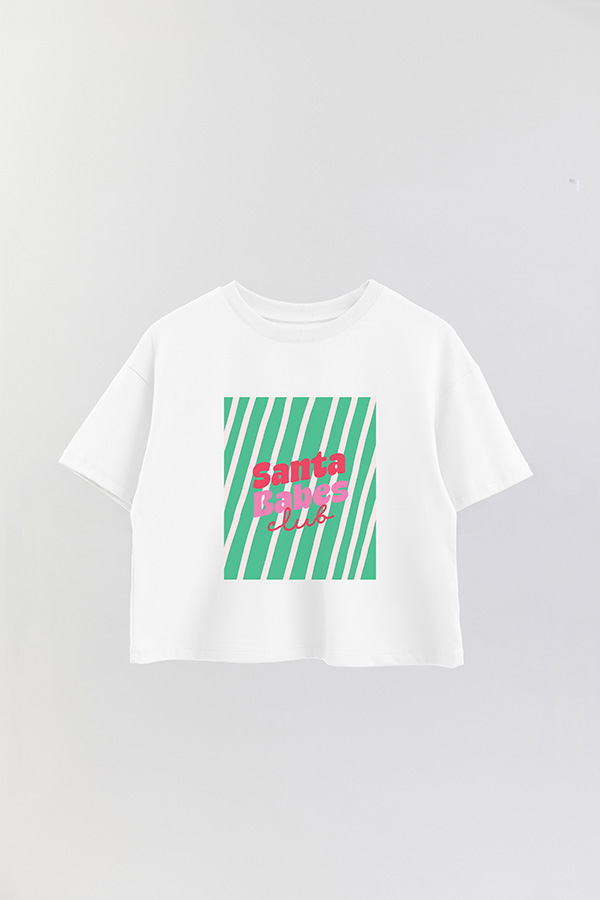 REMERA CROP SANTA BABES CLUB