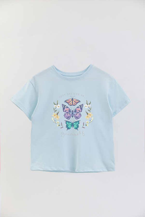 REMERA GIRL OVER JUST BELIEVE IN YOURSELF