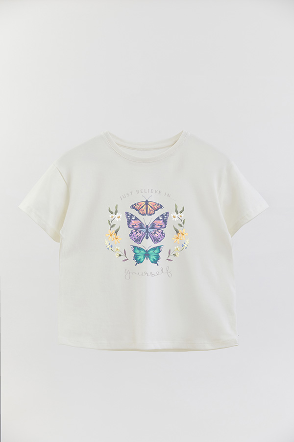 REMERA GIRL OVER JUST BELIEVE IN YOURSELF