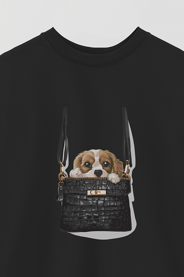 REMERA OVER ESTAMPADA DOG BAG