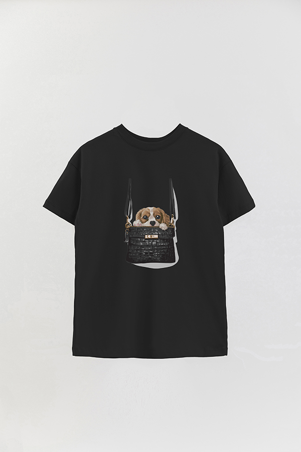 REMERA OVER ESTAMPADA DOG BAG