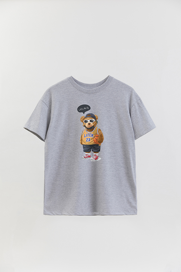 REMERA OVER ESTAMPADA UNISEX TEDDY BASKETBALL PLAYER