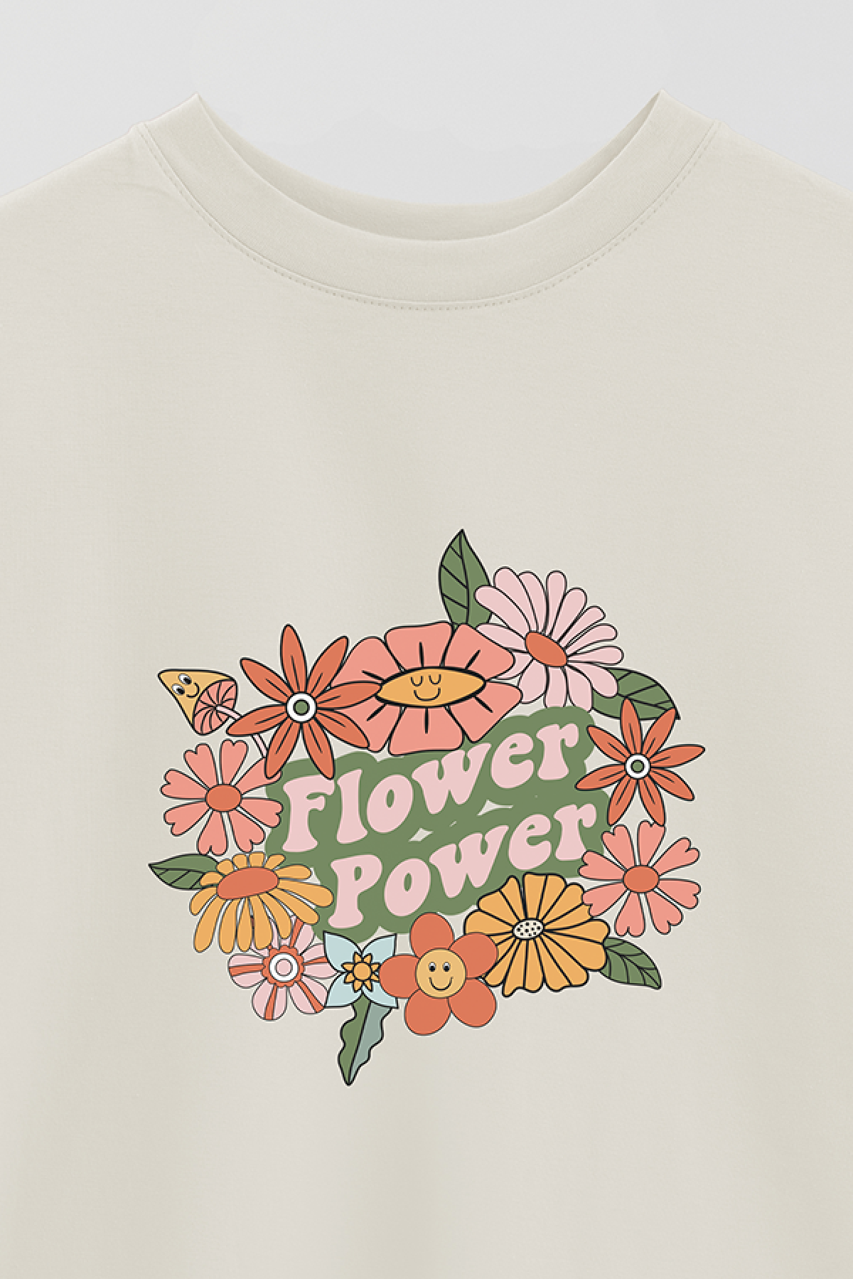 REMERA OVER ESTAMPADA BH2 FLOWER POWER
