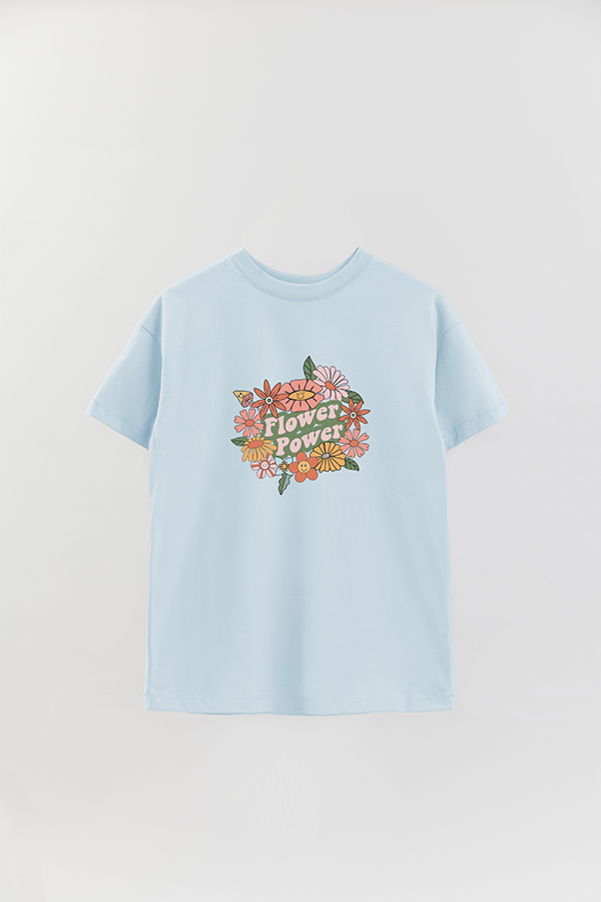 REMERA OVER ESTAMPADA BH2 FLOWER POWER
