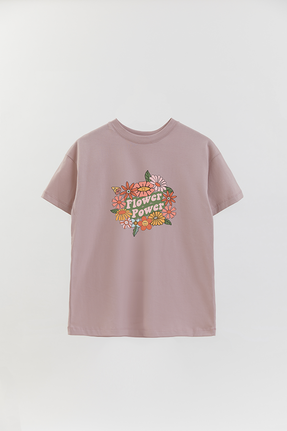 REMERA OVER ESTAMPADA BH2 FLOWER POWER