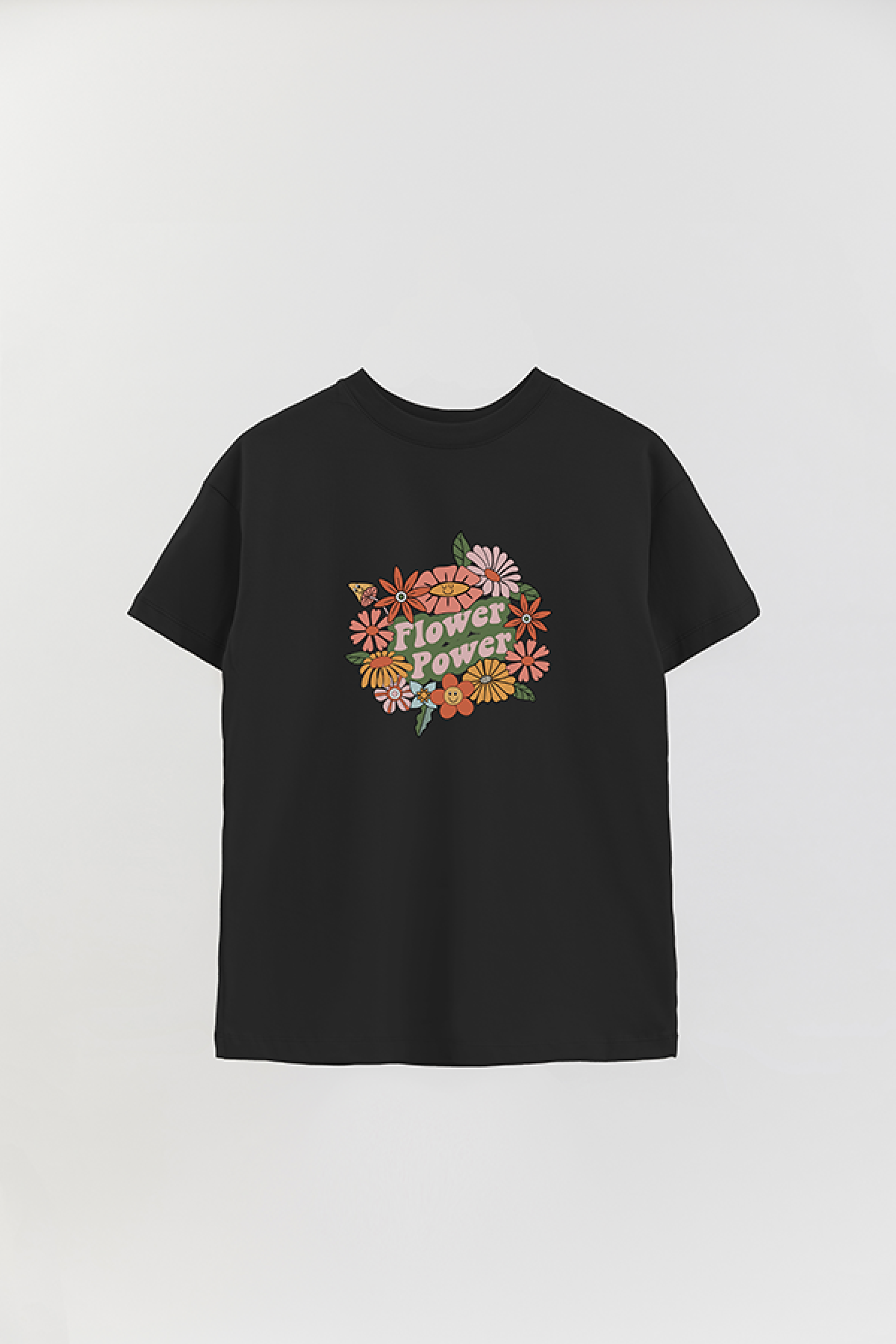REMERA OVER ESTAMPADA BH2 FLOWER POWER