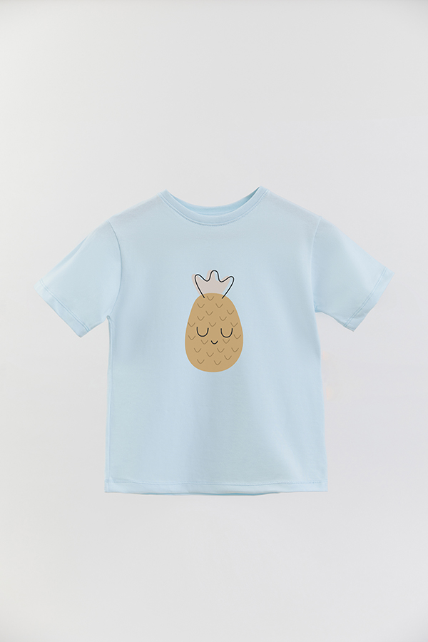 REMERA BASIC GIRL CUTE FRUITS PINAPPLE