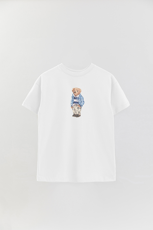 REMERA OVER ESTAMPADA UNISEX BEAR DENIM 1