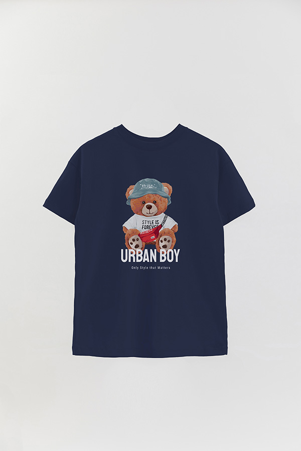 REMERA OVER ESTAMPADA UNISEX TEDDY URBAN BOY