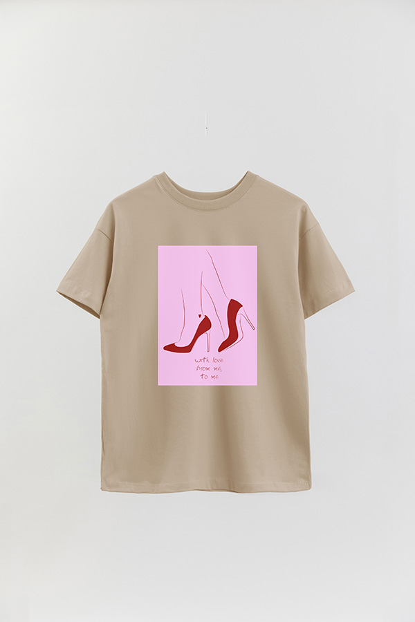 REMERA OVER ESTAMPADA FROM ME TO ME