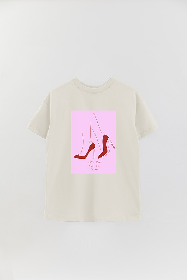 REMERA OVER ESTAMPADA FROM ME TO ME