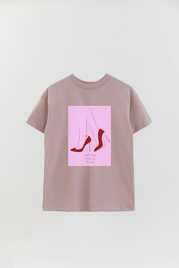 REMERA OVER ESTAMPADA FROM ME TO ME