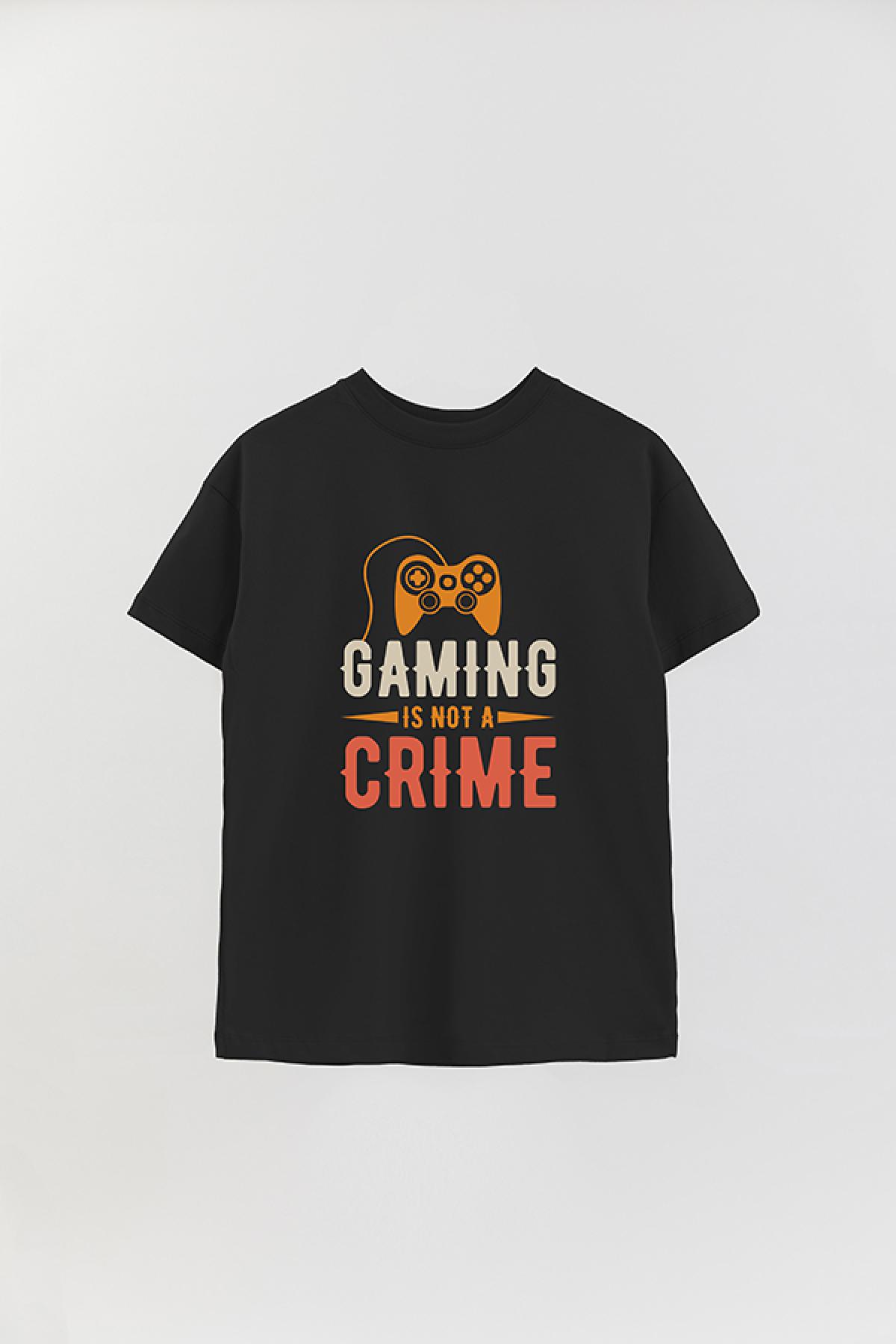 REMERA OVER ESTAMPADA GM GAMING IS NOT CRIME 4