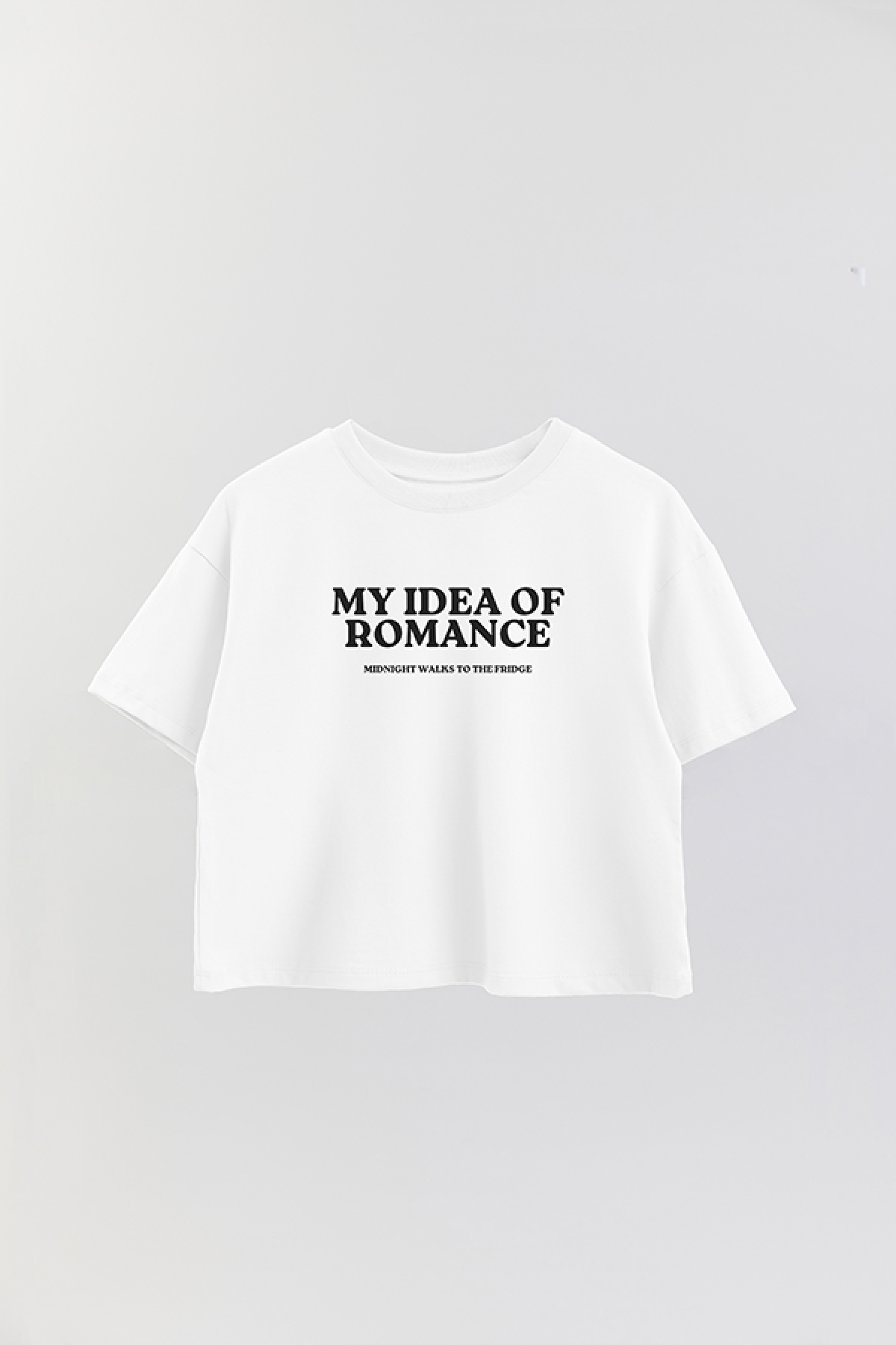 REMERA CROP ESTAMPADA WCV MY IDEA OF ROMANCE