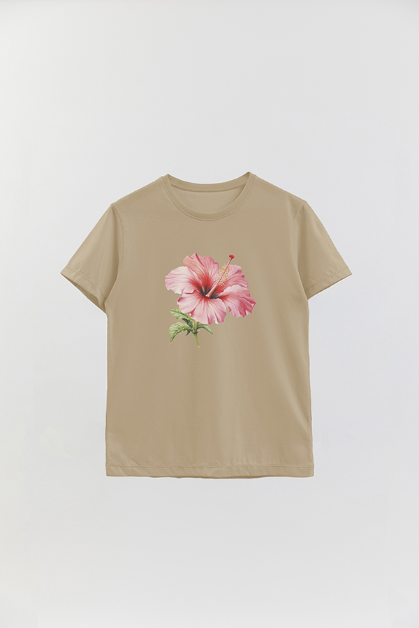 REMERA BASICA ESTAMPADA HIBISCUS 2