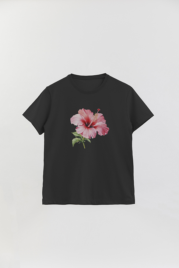 REMERA BASICA ESTAMPADA HIBISCUS 2