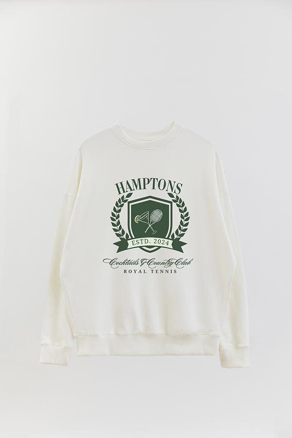 BUZO CREWNECK ESTAMPADO VARSITY HAMPTONS COCKTAIL