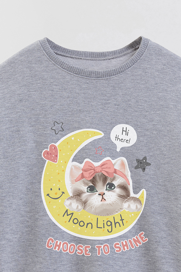 BUZO CREWNECK RUSTICO KITTY DREAMS MOONLIGHT