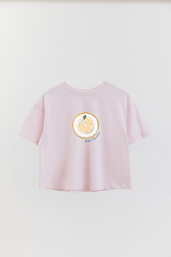 REMERA CROP ESTAMPADA COASTAL BAKED SUNSHINE