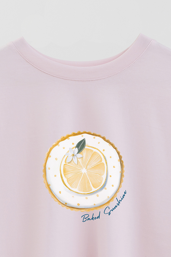 REMERA CROP ESTAMPADA COASTAL BAKED SUNSHINE