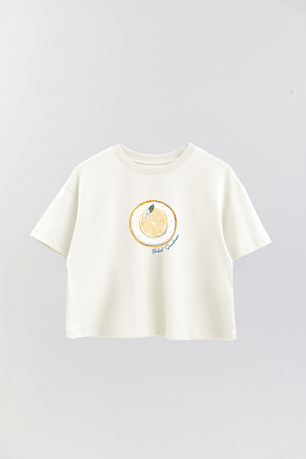 REMERA CROP ESTAMPADA COASTAL BAKED SUNSHINE