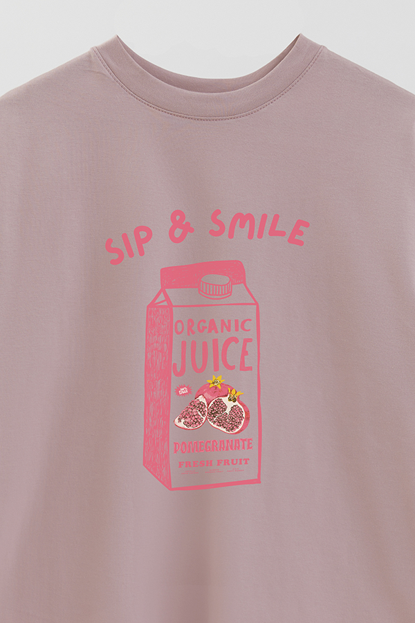 REMERA OVER ESTAMPADA SIP AND SMILE