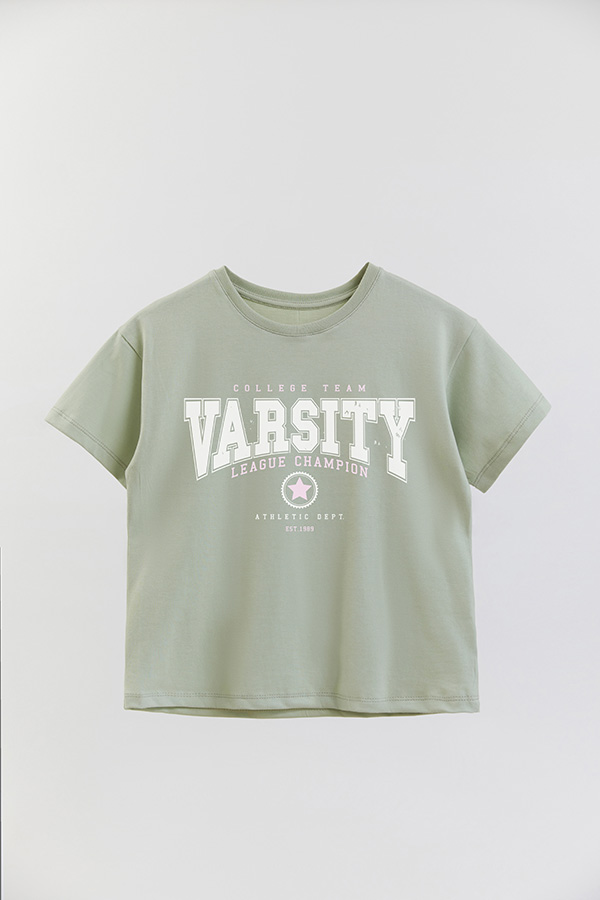 REMERA GIRL OVER VARSITY