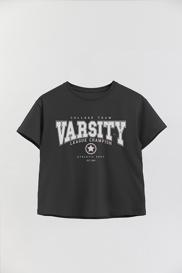 REMERA GIRL OVER VARSITY
