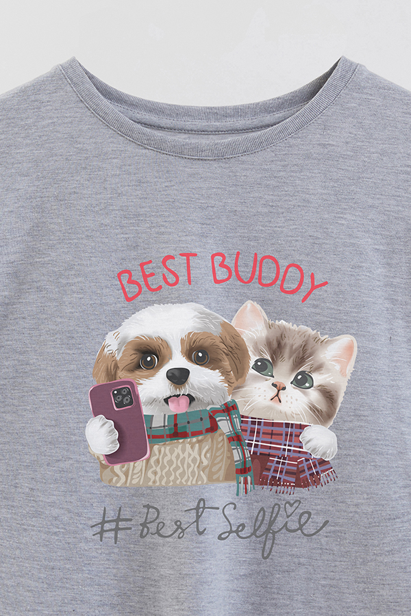 REMERA GIRL OVER DOGGY DREAMS SWEET BUDDY