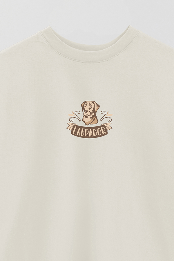 REMERA OVER ESTAMPADA DOG LABRADOR PUPPY
