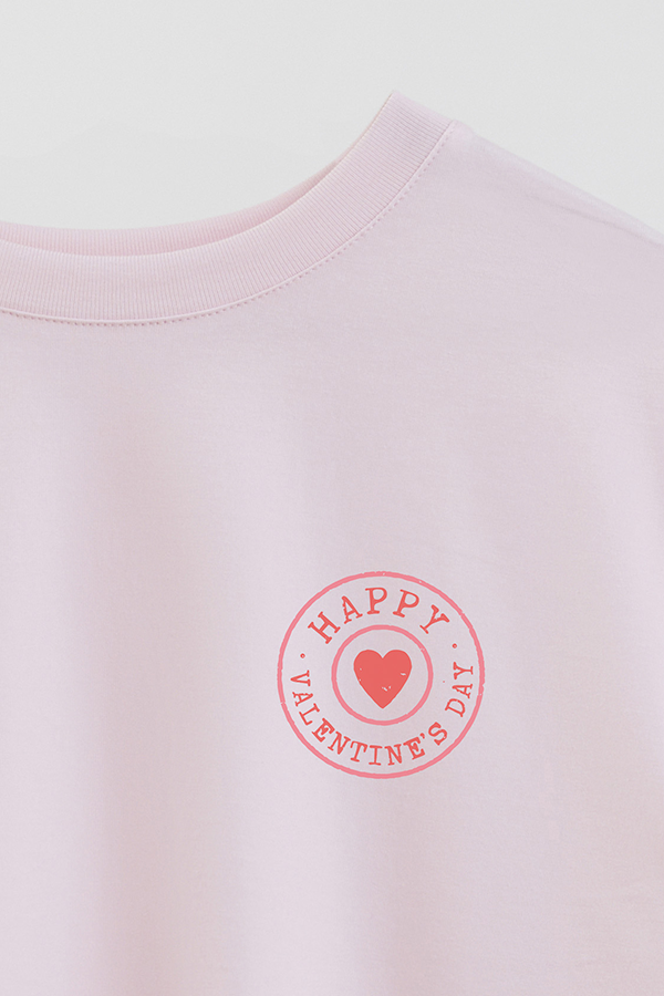 REMERA CROP ESTAMPADA VALENTINE STAMP 9