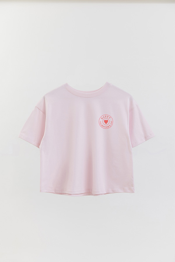 REMERA CROP ESTAMPADA VALENTINE STAMP 9