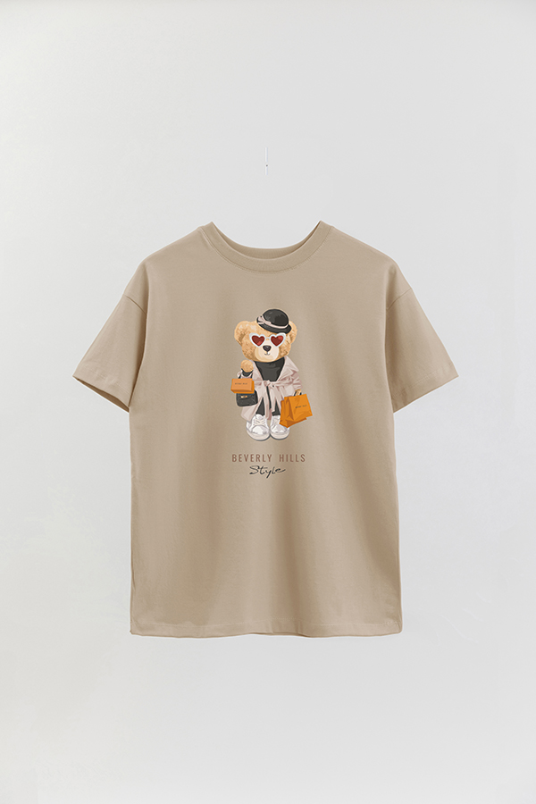 REMERA OVER ESTAMPADA UNISEX TEDDY BEVERLY HILLS