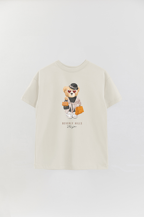 REMERA OVER ESTAMPADA UNISEX TEDDY BEVERLY HILLS