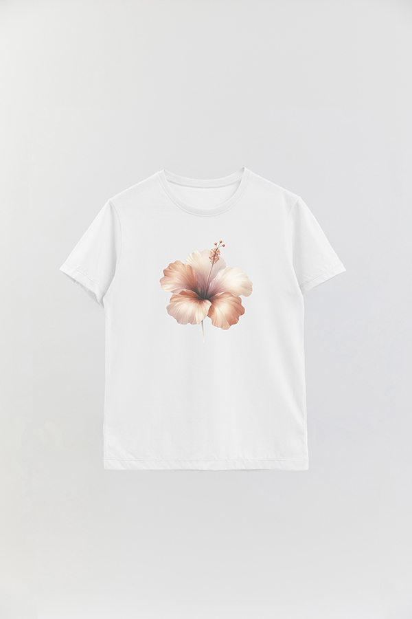 REMERA BASICA ESTAMPADA HIBISCUS B2