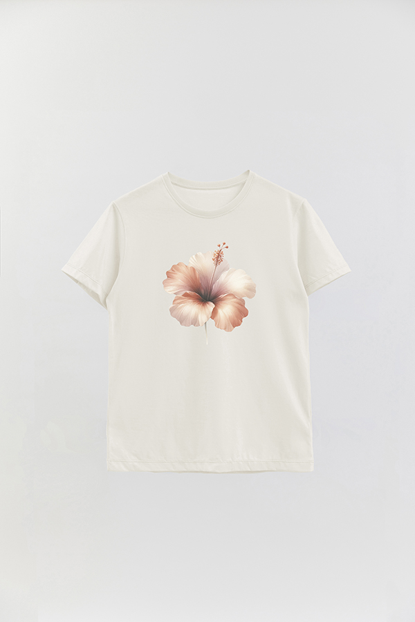REMERA BASICA ESTAMPADA HIBISCUS B2