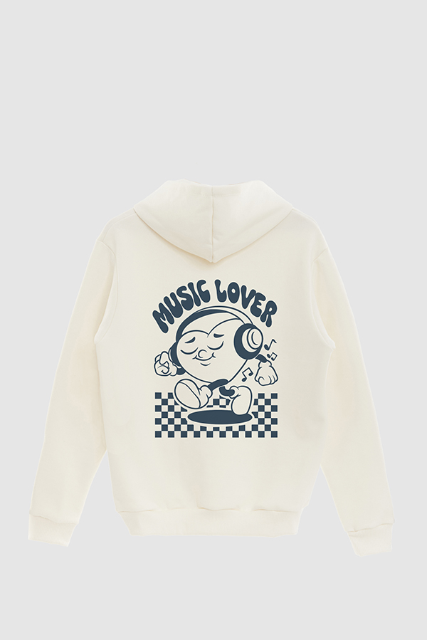 HOODIE ESTAMPADO CARTOON ILLUSTRATION MUSIC LOVER