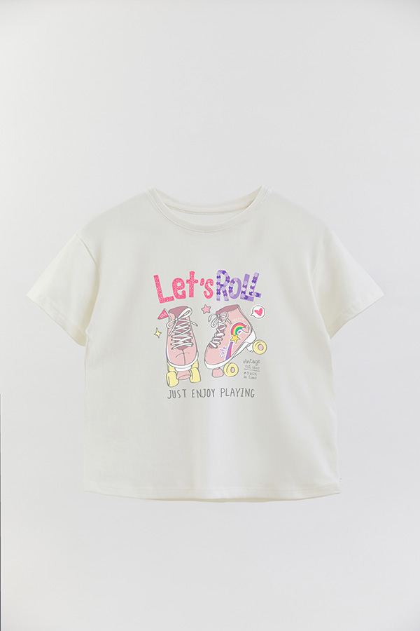 REMERA GIRL OVER LETS ROLL