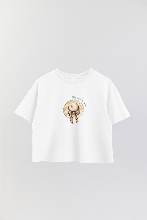 REMERA CROP ESTAMPADA COASTAL MY KIND OF CROWN
