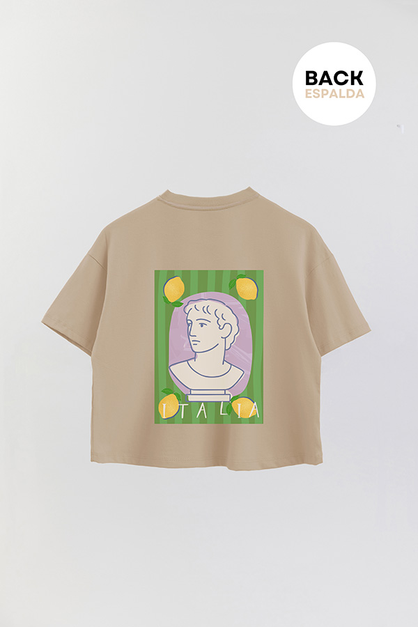 REMERA CROP FB ESTAMPADA ITALIA