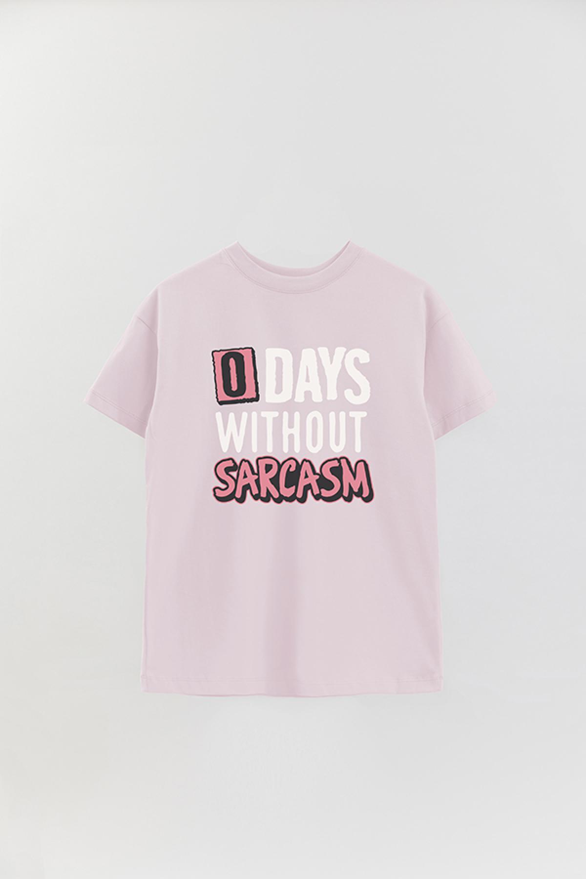 REMERA OVER ESTAMPADA LV5 0 DAYS WITHOUT SARCASM