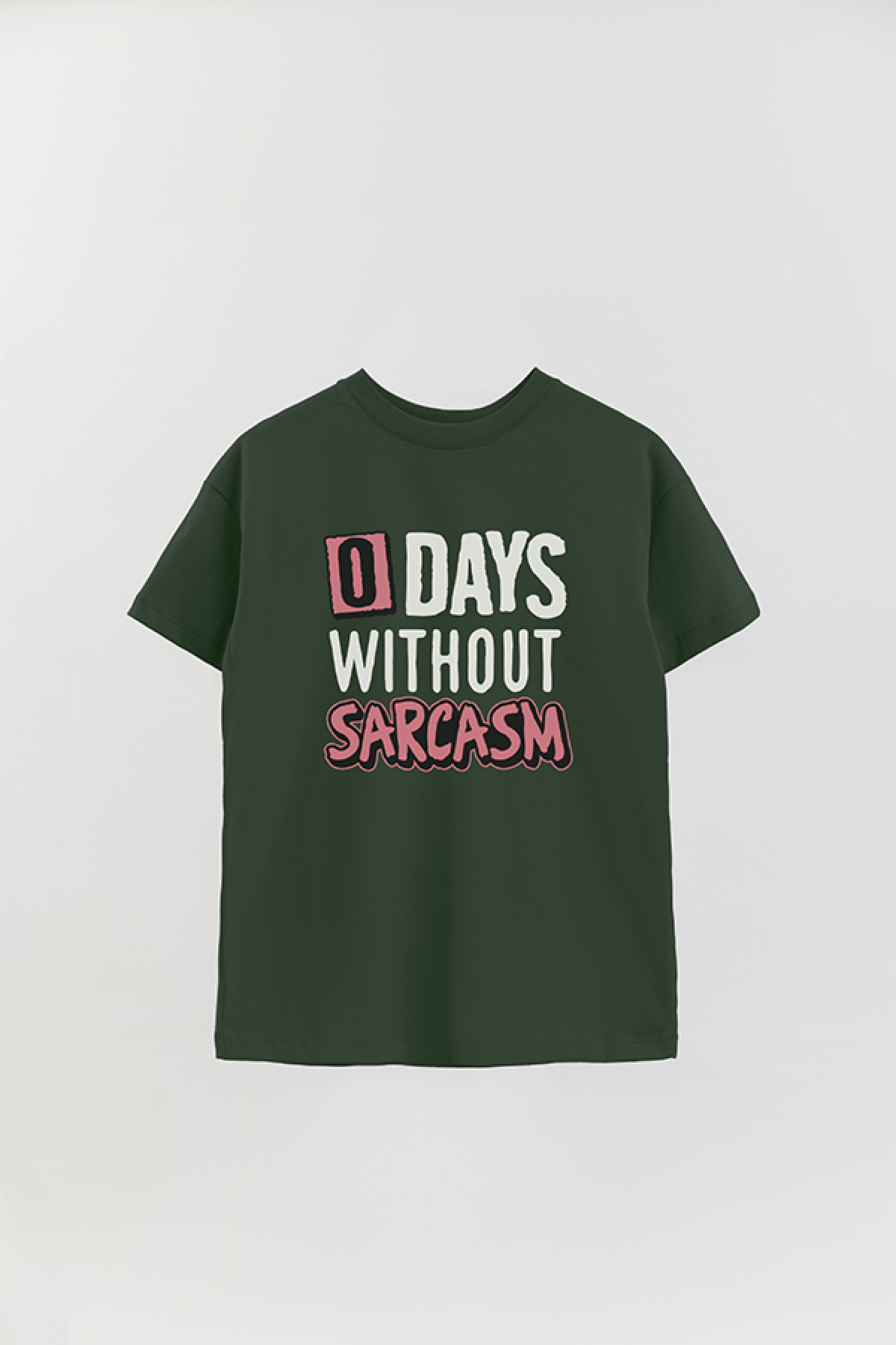 REMERA OVER ESTAMPADA LV5 0 DAYS WITHOUT SARCASM