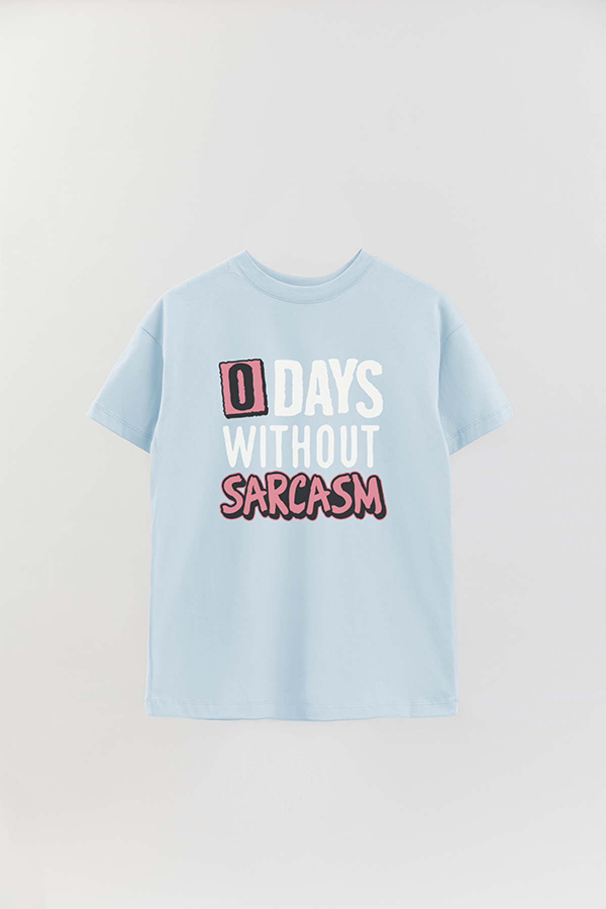 REMERA OVER ESTAMPADA LV5 0 DAYS WITHOUT SARCASM