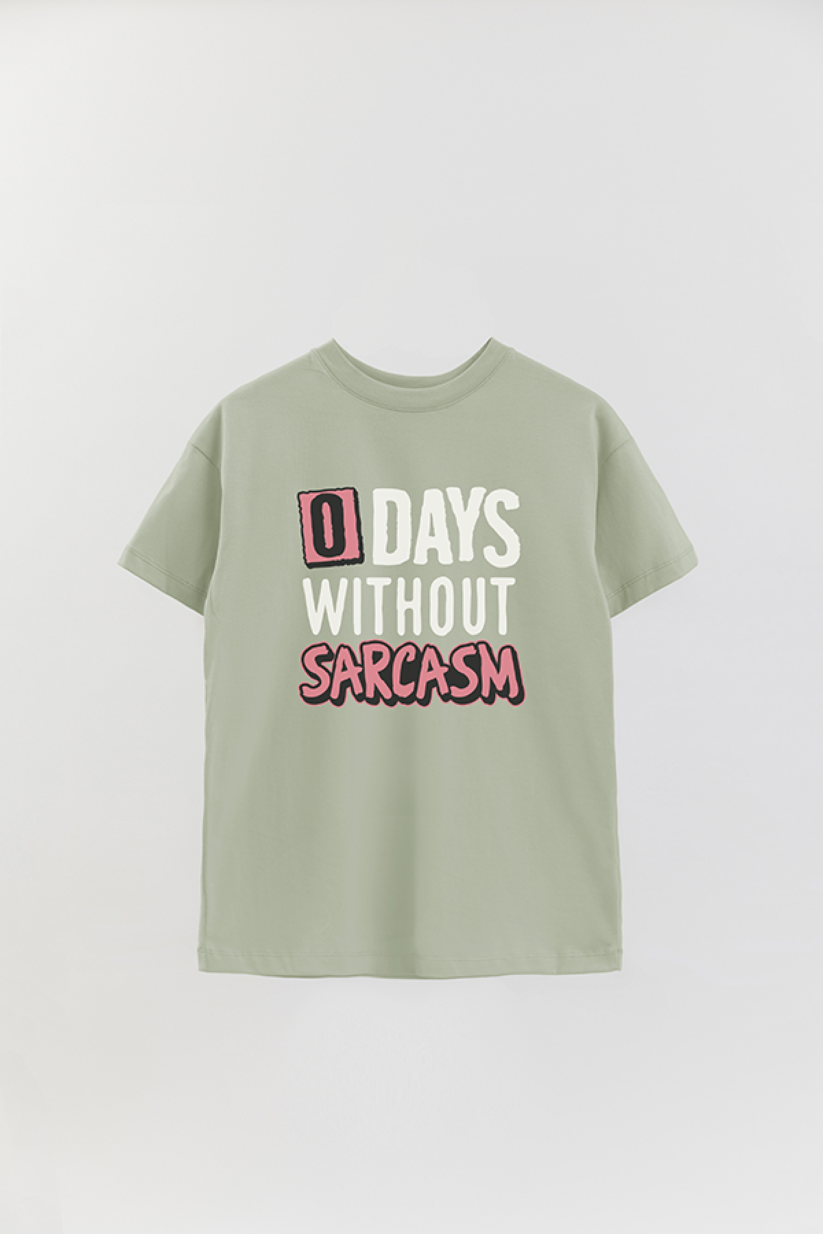 REMERA OVER ESTAMPADA LV5 0 DAYS WITHOUT SARCASM