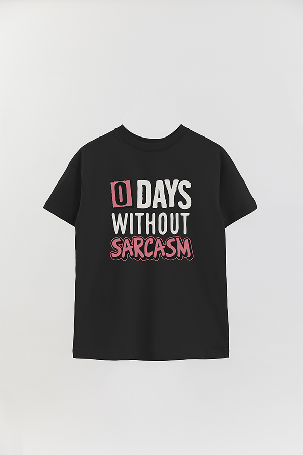 REMERA OVER ESTAMPADA LV5 0 DAYS WITHOUT SARCASM