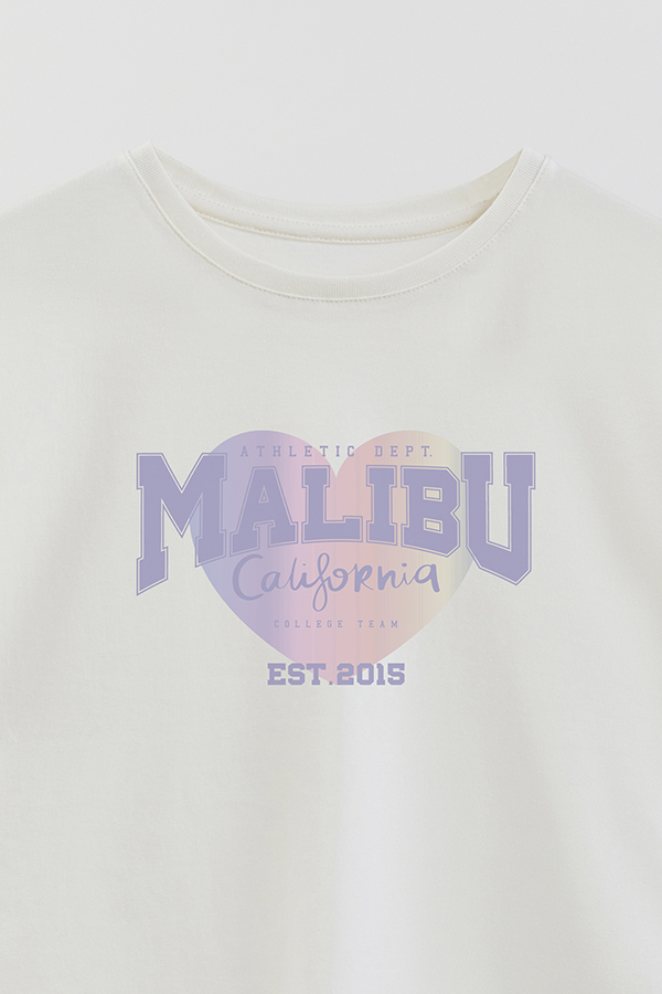 REMERA GIRL OVER SS LOVE MALIBU