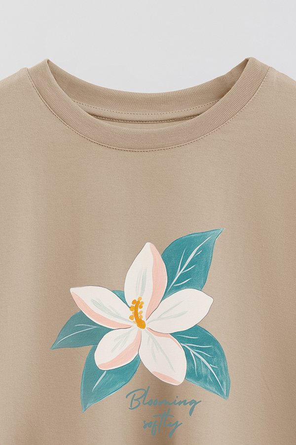 REMERA CROP ESTAMPADA COASTAL BLOOMING SOFTLY
