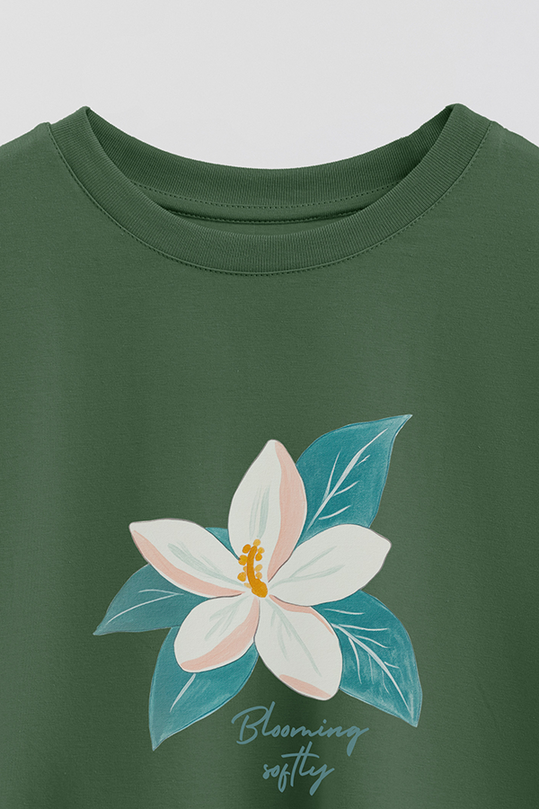 REMERA CROP ESTAMPADA COASTAL BLOOMING SOFTLY